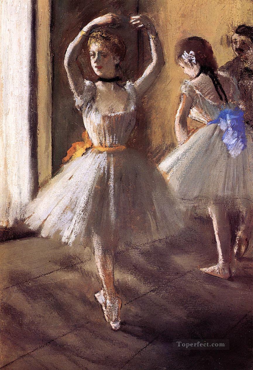 two dancers in the studio dance school Edgar Degas Oil Paintings